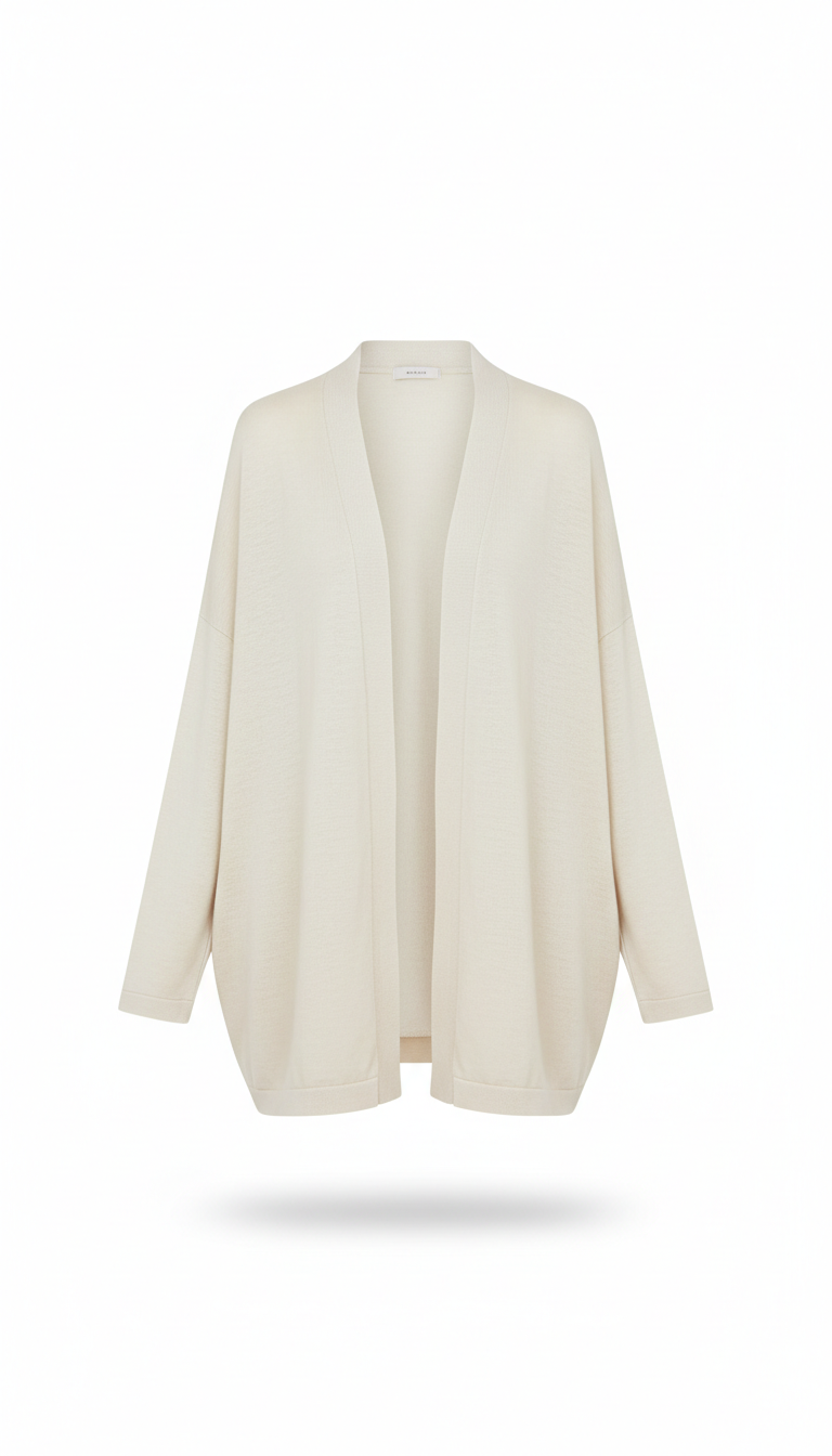 Ivory Linen Relaxed Cardigan